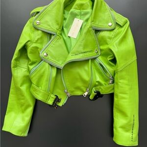 Neon Green Leather Jacket